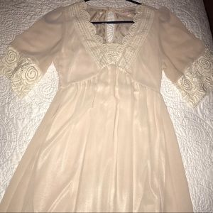 Cream and lace dress